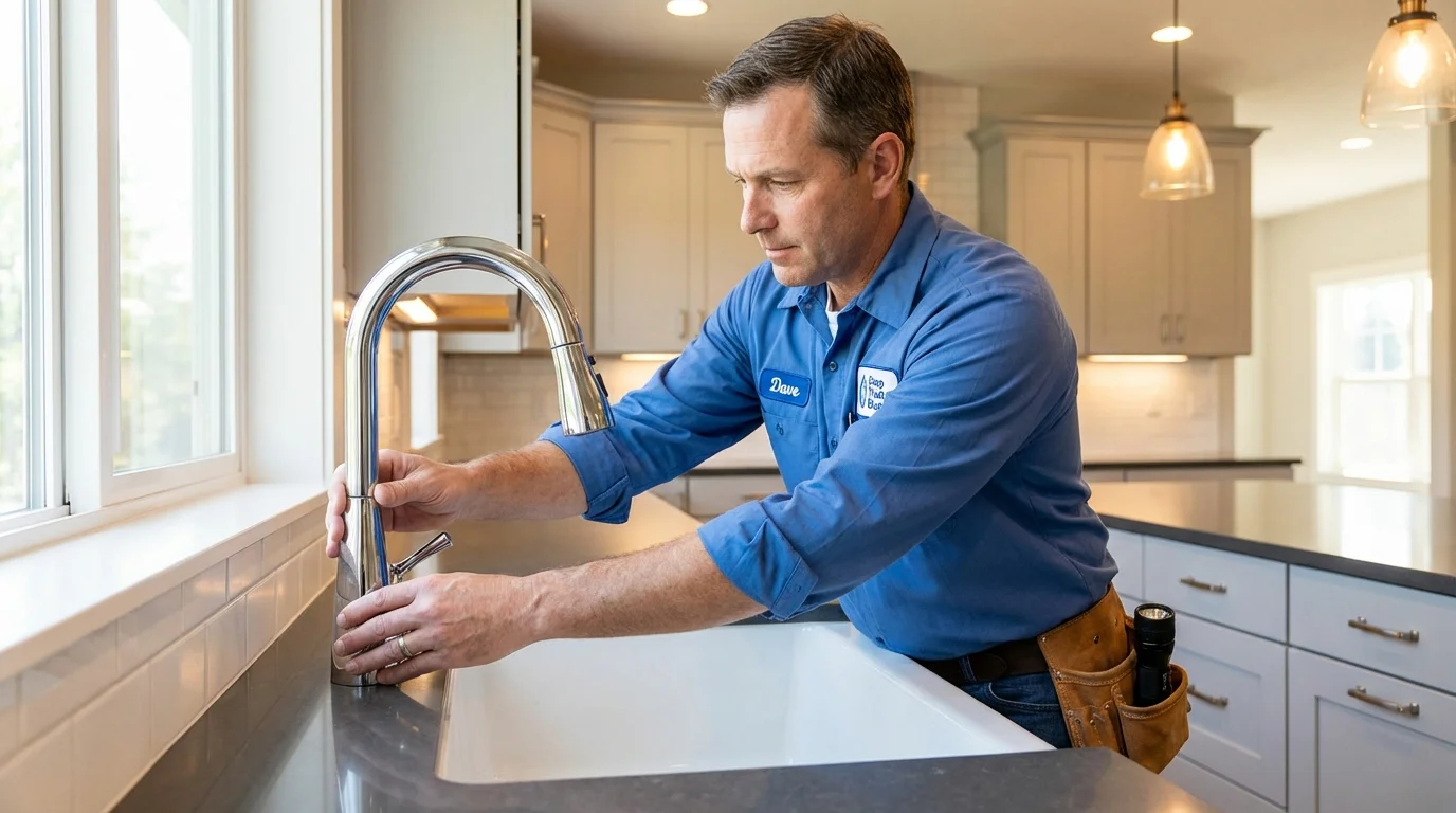 Kitchen faucet installation by Johns Plumbing LLC in Lewistown